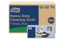 Reinigingsdoek Tork Heavy-Duty W4 gevouwen 105 vel blauw 530279