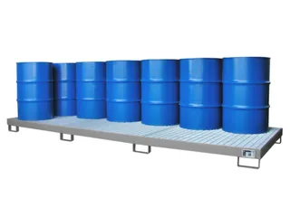 opvangbak,v. 12x200l vat,opvangvol. 335l,HxBxD 200x1300x3880mm - 1