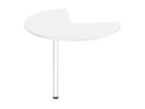 aanbouwtafel,i.h.v.,HxØ 720-840x1000mm,driekwartrond,Bl-wit