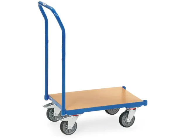 Eurobakken Rolplateau 135820 250kg 600x400mm Hout Duwbeugel Ral5007