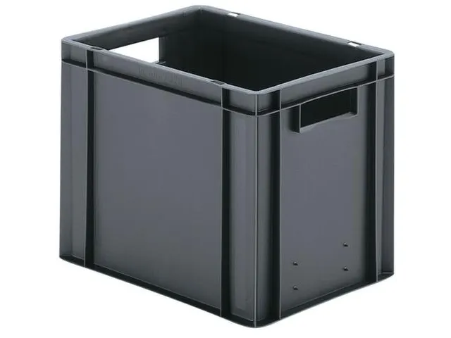 Euronorm-stapelbak 29l 320x400x300mm Wanden/bodem Gesloten Grijs