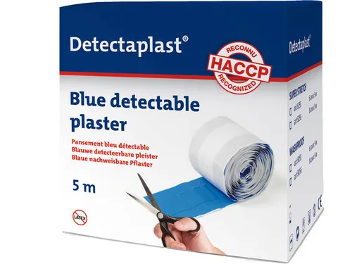 Detectaplast 8255 Textielpleister Elastisch Blauw 6cm x 5 meter
