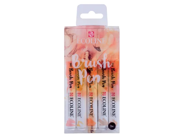 Feutre pinceau Talens Ecoline beige-rose assorti bliser 5 pièces