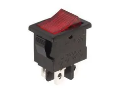 Vermogen Rockerschakelaar 5A-250V Dpst On-Off - Rood