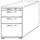 stationaire ladeblokken HxBxD 720x430x800mm 3laden onyxgrijs