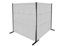 scheidingswand van geperforeerde plaat,dubbel veld 90°,totale B 4000m