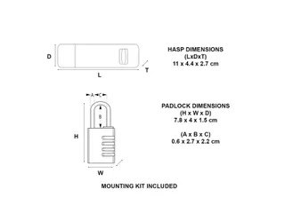 Hangslot MasterLock 7640704EURD overval + aluminium 40mm - 4