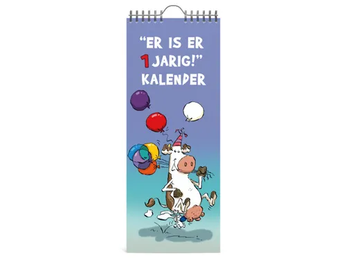 Verjaardagskalender Lannoo Ritstier 130x325 blauw