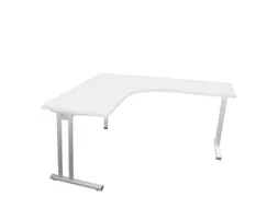 bureau in vrije vorm,HxBxD 740x1600x1600mm,vrije vorm,Bl-wit