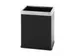 Poubelle à double paroi rectangulaire Inox 10 litres Noir