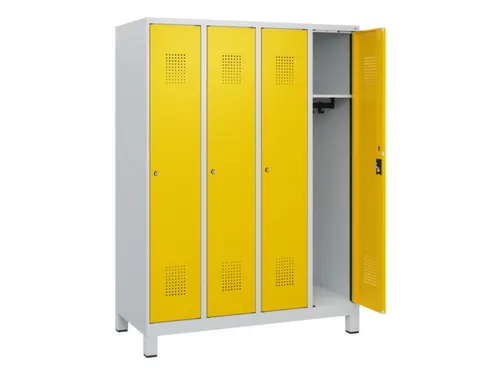 schoollocker,HxBxD 1630x1200x500mm,4vak,vak B 300mm,cil.-slot,voeten