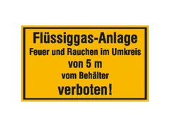 aanwijzingsbord,Vloeibaargasinstallatie brand en roken in de omgeving