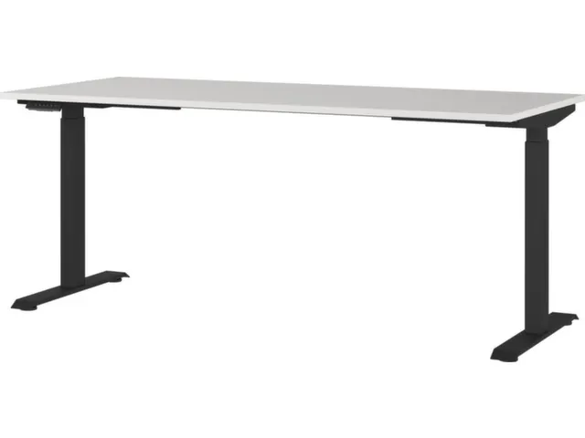 Elektrisch ihv bureau,HxBxD 720-1200x1800x800mm,blad lichtgrijs
