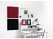 Glasmagneetbord Naga 45x45cm rood
