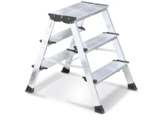 Vouwtrapje Aluminium H 650Mm Aan Beide Zijden Te Gebruiken 2X3Treden - 2