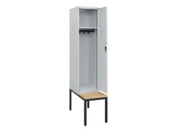locker met bank,HxBxD 1950x400x815mm,1vak,vak B 400mm,cilinderslot