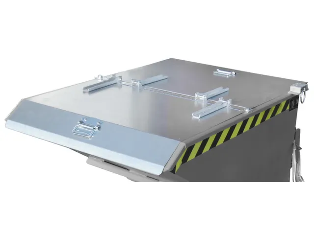 2-Dlg. Klapdeksel,Staal,V. Kiepbak 1M³,Verzinkt