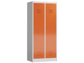 garderobekast 1800x800x500mm 2vak klink sokkel romp RAL7035 RAL3000 - 1