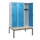 locker met bank,HxBxD 1950x1200x815mm,3vak,vak B 400mm,draaigrendel
