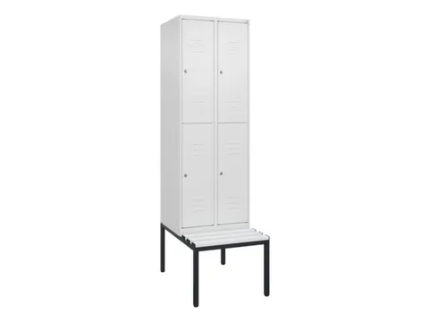 armoire vestiaire avec banc à deux niveaux HxlxP 2120x600x815mm
