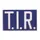 aanwijzingsbord,T.I.R.,aluminium gemerkt,gemoffeld,blauw/wit