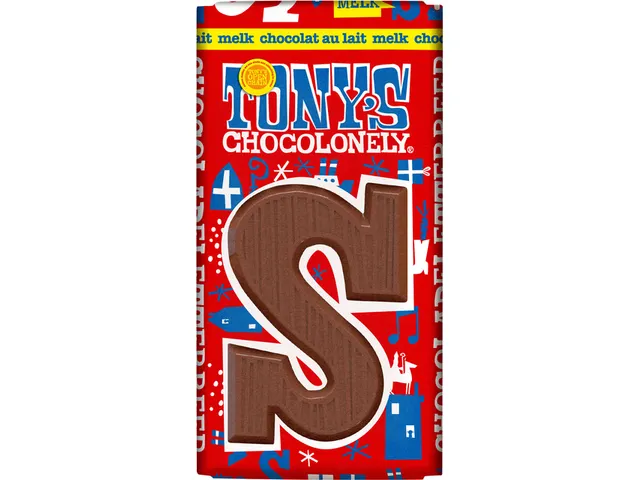 Chocoladeletter Tonys Chocolonely melk S 90 gram