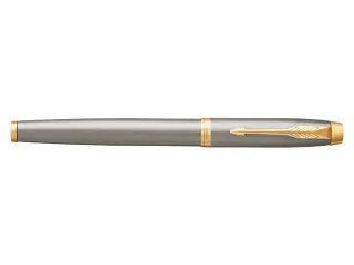 Rollerpen Parker IM Brushed metal GT Finish Fijn Zwarte inkt - 4