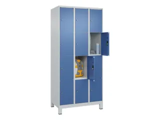 lockerkast,HxBxD 1950x900x500mm,3x4vakken,vak B 300mm,cil.-slot,voeten - 1