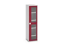 vitrinekast 2000x525x550mm 4xStalen bodem romp RAL7035 front RAL3004