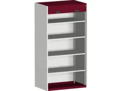 roldeurkast 2000x1050x650mm 4xStalen bodem cil.-slot RAL7035 RAL3004