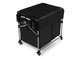 Afdekking,v. wasgoedwagens,HxBxD 228x666x889mm,300l,vinyl,zwart - 1