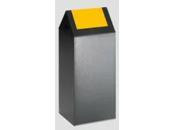 Afvalverzamelaar Zelfblussend 60 Liter 800X320X320Mm Klemring Geel