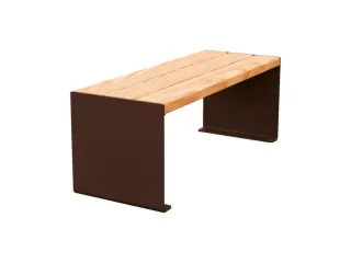 zitbank,B 1200mm,3latten,hout-zitting licht eikenhout,zitting H 450mm - 2