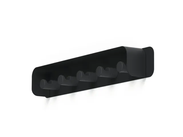 Wandkapstok DURASTORE 5 haken aluminum zwart 50cm