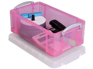 Opbergdoos 9 Liter Roze Transparant - 1