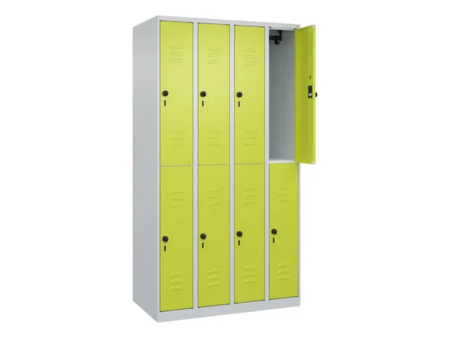 dubbeldekse locker,HxBxD 1850x1000x500mm,4x2vak.,vak B 250mm