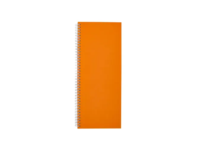 Notitieboek Quantore 135x330mm lijn 160blz 70gr spiraal oranje