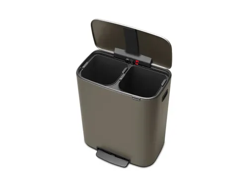 Afvalbak Bo Pedaalemmer 2x30 Liter Grijs