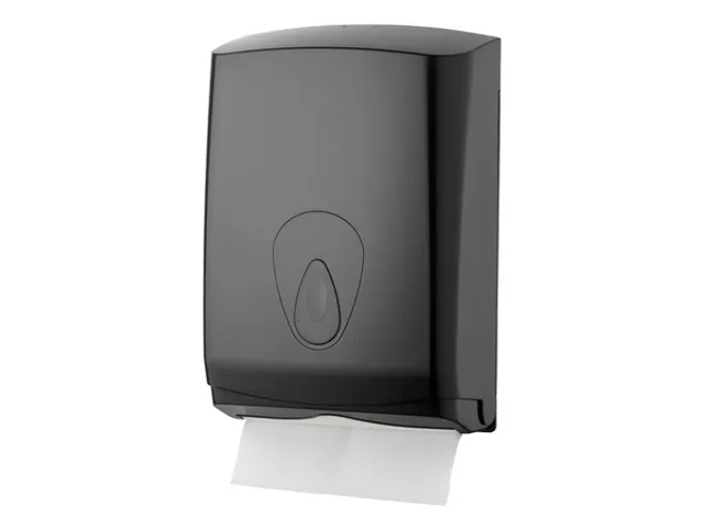 PlastiQline Handdoekdispenser midi kunststof zwart wandmontage