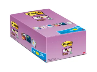 Memoblok 3M Post-it 655 Super Sticky 76x127mm geel 14+2 gratis - 1