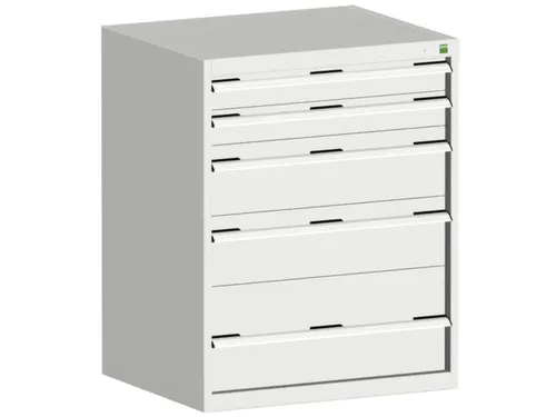 ladekast HxBxD 1000x800x650mm 5laden romp RAL7035 front RAL7035