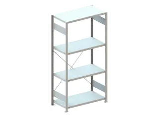 magazijnstelling,grondveld,HxBxD 2000x1056x536mm,vakl. 150kg - 1