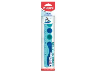 Liniaal Maped Kidy Learn Concentration 20 cm Blauw in zakje - 2