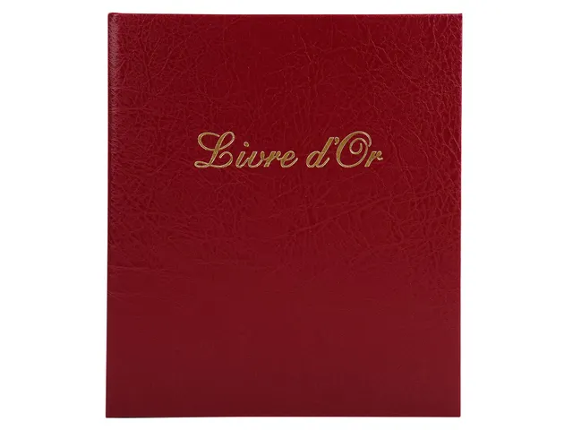 Livre d'or Balacron avec titre 140 pages blanches - 21x19 cm vertical