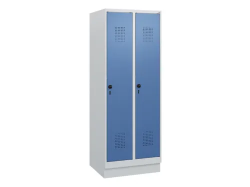 schoollocker,HxBxD 1630x600x500mm,2vak,vak B 300mm,draaigrendel,sokkel
