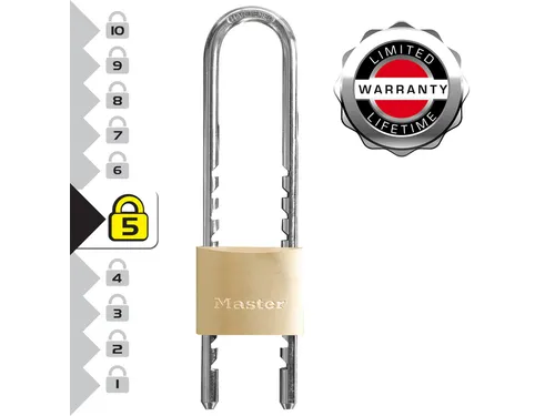 Hangslot MasterLock 1950EURDCC verstelbaar messing 50mm