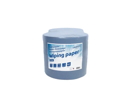 Poetspapier Cleaninq industrie 2-laags 26cmx380m Blauw 2 rollen