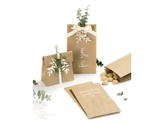 Blokbodemzak Folia 12x6x21cm foodsafe kraft set à 15 stuks - 2