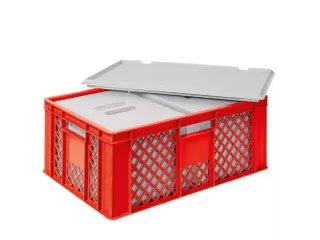 Euronorm-stapelbak,m. 2isoleerboxen,HxLxB 240x600x400mm,43/10,4l,HDPE - 1