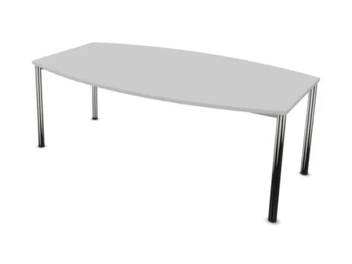 vergadertafel,HxBxD 740x2000x1200mm,vatvormig,MP-lichtgrijs